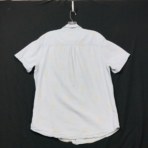 PrAna Men's Shirt "Slim Fit" Medium Blue Button Down Shirt Organic Cotton - Picture 10 of 12